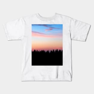 Cotton Candy Forest Sunset Kids T-Shirt